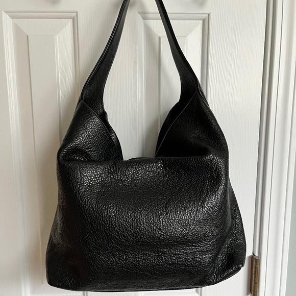 Dooney & Bourke Belvedere Pebbled Leather Bag with Gold Hardware - Black - Picture 3 of 7